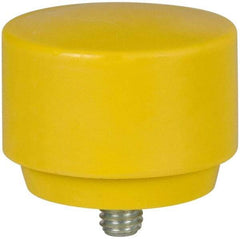 NUPLA - 2" Face Diam, Grade Extra Hard, Yellow Hammer Tip/Face - Plastic - Strong Tooling