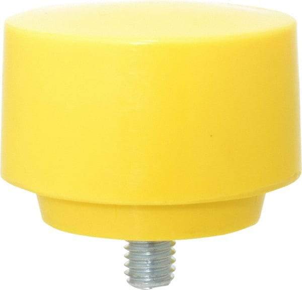 NUPLA - 2-1/2" Face Diam, Grade Extra Hard, Yellow Hammer Tip/Face - Plastic - Strong Tooling