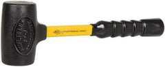 NUPLA - 3 Lb Head 2-3/8" Face Nonmarring Hammer - 12" OAL, Fiberglass Handle - Strong Tooling