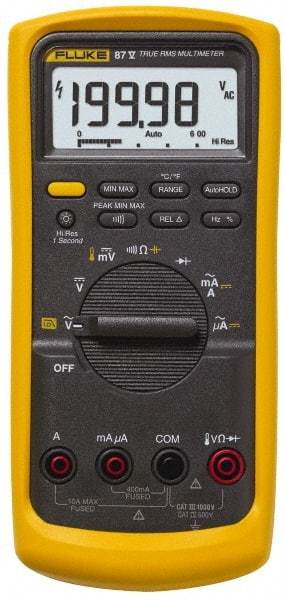 Fluke - 2 Piece, Digital Multimeter Kit - 1,000 Volt Max, 10 Max Amp - Strong Tooling