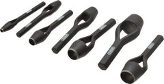 General - 7 Piece, 1/4 to 1", Arch Punch Set - Comes in Vinyl Roll - Strong Tooling