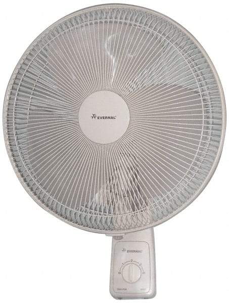 Comfort Zone - 16" Blade, 1/20 hp, 2,300 Max CFM, Single Phase Oscillating Wall Mounting Fan - 0.47 Amps, 120 Volts, 3 Speed - Strong Tooling