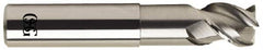 OSG - 1", 3 Flute, Single End, Solid Carbide, 0.12" Corner Radius End Mill - 5" OAL, 45° Helix, Right Hand Flute, 1" LOC, Right Hand Cut, 2-5/8" Extended Reach - Strong Tooling