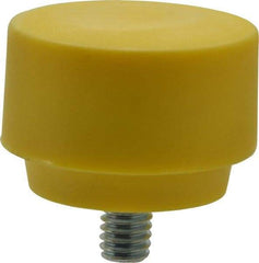 NUPLA - 1-1/2" Face Diam, Grade Extra Hard, Yellow Hammer Tip/Face - Plastic - Strong Tooling