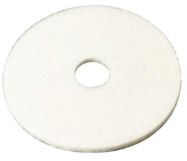 3M - Spray Buffing Pad - 17" Machine, White Pad, Polyester - Strong Tooling