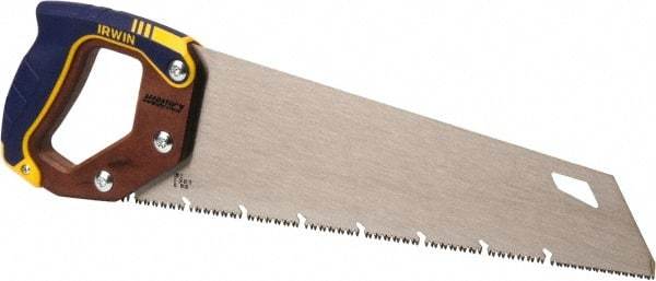 Irwin - 15" High Carbon Steel Blade Carpenter Saw - Wood Handle, ProTouch Handle over Hardwood, 18-1/2" OAL - Strong Tooling