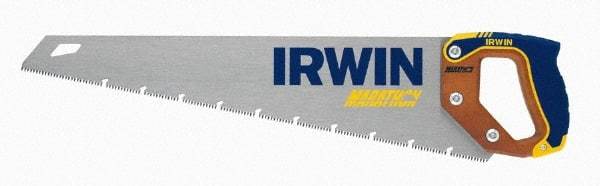 Irwin - 20" High Carbon Steel Blade Carpenter Saw - Wood Handle, ProTouch Handle over Hardwood, 24" OAL - Strong Tooling