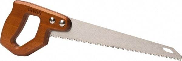 Irwin - 11-1/2" High Carbon Steel Blade Utility Saw - Hardwood Handle, Ergonomically Design D-Style, 16-3/4" OAL - Strong Tooling