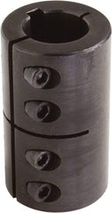 Climax Metal Products - 3/4" Inside x 1-1/2" Outside Diam, One Piece Split Clamping Collar with Keyway - 2-1/4" Long x 3/16" Keyway Width x 3/32" Keyway Depth - Strong Tooling