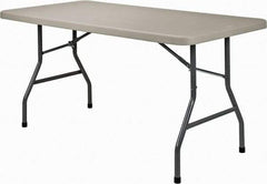 NPS - 60" Long x 30" Wide x 29-1/2" High, Lightweight Folding Table - Light Gray - Strong Tooling