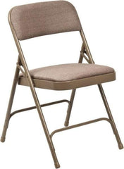 NPS - 15-3/4" Wide x 16" Deep x 29-1/2" High, Steel Folding Chair with Fabric Padded Seat - Beige - Strong Tooling