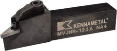 Kennametal - MVJN, Right Hand Cut, 3° Lead Angle, 3/4" Shank Height x 3/4" Shank Width, Negative Rake Indexable Turning Toolholder - 4" OAL, VN..33. Insert Compatibility, Series Kenloc - Strong Tooling