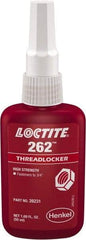 Loctite - 50 mL Bottle, Red, High Strength Liquid Threadlocker - Series 262, 24 hr Full Cure Time, Hand Tool, Heat Removal - Strong Tooling