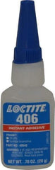 Loctite - 0.70 oz Bottle Clear Instant Adhesive - Series 406, 15 sec Fixture Time, 24 hr Full Cure Time, Bonds to Plastic & Rubber - Strong Tooling