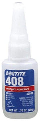 Loctite - 0.70 oz Bottle Tan Instant Adhesive - Series 408, 50 sec Fixture Time, 24 hr Full Cure Time, Bonds to Plastic & Rubber - Strong Tooling