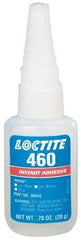 Loctite - 0.70 oz Bottle Tan Instant Adhesive - Series 460, 50 sec Fixture Time, 24 hr Full Cure Time, Bonds to Plastic & Rubber - Strong Tooling