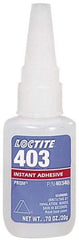 Loctite - 0.70 oz Bottle Clear Instant Adhesive - Series 403, 50 sec Fixture Time, 24 hr Full Cure Time, Bonds to Plastic & Rubber - Strong Tooling