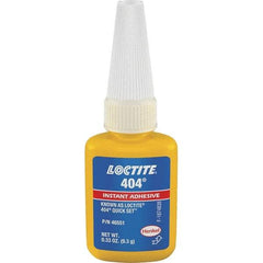 Loctite - 0.33 oz Bottle Clear Instant Adhesive - Series 404, 30 sec Fixture Time, 24 hr Full Cure Time, Bonds to Plastic & Rubber - Strong Tooling