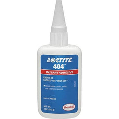 Loctite - 4 oz Bottle Clear Instant Adhesive - Series 404, 30 sec Fixture Time, 24 hr Full Cure Time, Bonds to Plastic & Rubber - Strong Tooling