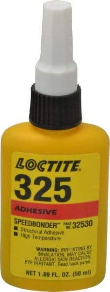 Loctite - 50 mL Bottle Two Part Acrylic Adhesive - 5 min Working Time, 2,200 psi Shear Strength, Series 325 - Strong Tooling