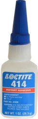 Loctite - 1 oz Bottle Clear Instant Adhesive - Series 414, 20 sec Fixture Time, 24 hr Full Cure Time, Bonds to Metal, Plastic & Rubber - Strong Tooling