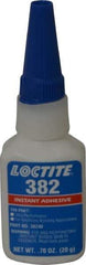 Loctite - 0.70 oz Bottle Clear Instant Adhesive - Series 382, 30 sec Fixture Time, 24 hr Full Cure Time, Bonds to Metal, Plastic & Rubber - Strong Tooling