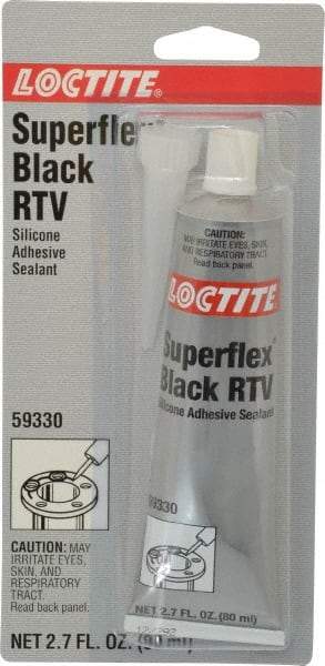 Loctite - 80 mL Tube Black RTV Silicone Joint Sealant - 30 min Tack Free Dry Time, 24 hr Full Cure Time, Series 193 - Strong Tooling