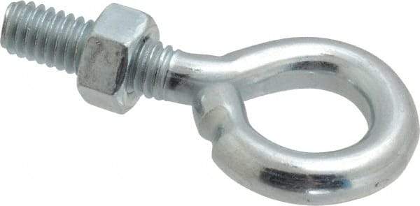 Gibraltar - 5/16-18, Zinc-Plated Finish, Steel Wire Turned Open Eye Bolt - 7/8" Thread Length, 5/8" ID x 1-1/4" OD, 1" Shank Length - Strong Tooling