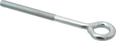 Gibraltar - 5/16-18, Zinc-Plated Finish, Steel Wire Turned Open Eye Bolt - 2-1/2" Thread Length, 5/8" ID x 1-1/4" OD, 4" Shank Length - Strong Tooling