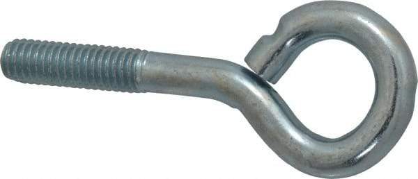 Gibraltar - 3/8-16, Zinc-Plated Finish, Steel Wire Turned Open Eye Bolt - 1-1/4" Thread Length, 3/4" ID x 1-1/2" OD, 2" Shank Length - Strong Tooling