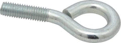 Gibraltar - 1/2-13, Zinc-Plated Finish, Steel Wire Turned Open Eye Bolt - 1-1/2" Thread Length, 1" ID x 2" OD, 2" Shank Length - Strong Tooling