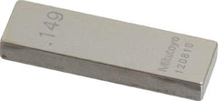 Mitutoyo - 0.149" Rectangular Steel Gage Block - Accuracy Grade AS-1, Includes Certificate of Inspection - Strong Tooling