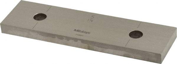 Mitutoyo - 5" Rectangular Steel Gage Block - Accuracy Grade AS-1, Includes Certificate of Inspection - Strong Tooling