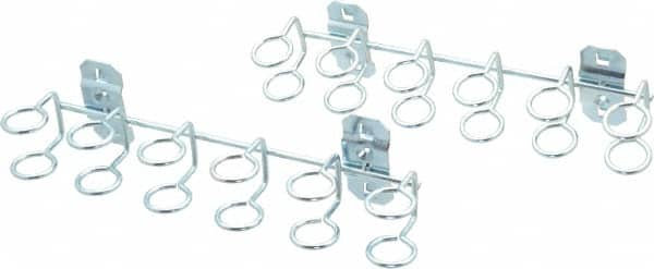 Triton - 3/4" ID, 9" Long 2 Pack, 9" Wide Multi-Ring Tool Holder 3/4" Ring ID & 1-3/4" Deep Pegboard Hooks - 1-3/4" Projection, Steel - Strong Tooling