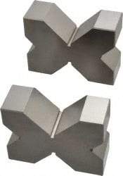 SPI - 3/4 to 2" Capacity, 90° Angle, Cast Iron 4-Way V-Block - 3-3/4" Long x 1-3/8" Wide x 2-3/4" High, Sold as Matched Pair - Strong Tooling