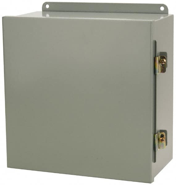 Cooper B-Line - Steel Standard Enclosure Hinge Flat Cover - NEMA 12, 13, 12" Wide x 12" High x 6" Deep, Dirt-tight & Dust-tight - Strong Tooling