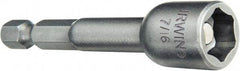 Irwin - 3 Piece, Nutdrivers Handle, Bit Holder - 0.05 to 1/4" Hex, 1/4" Hex Drive - Strong Tooling