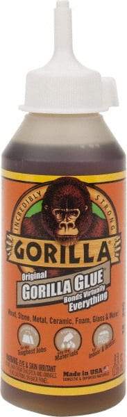 Gorilla Glue - 8 oz Bottle Brown All Purpose Glue - 20 min Working Time - Strong Tooling