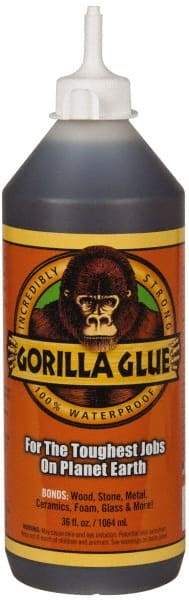 Gorilla Glue - 36 oz Bottle Brown All Purpose Glue - 20 min Working Time - Strong Tooling