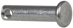 Made in USA - 3/16" Pin Diam, 3/4" OAL, Standard Clevis Pin - 3/32" Hole, 21/32" Usable Length, Zinc-Plated Steel - Strong Tooling