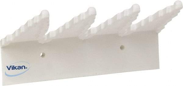 Vikan - 22 Lb, 6-1/2" Wide, 2-1/2" High, Polypropylene, Wall Bracket - 9-1/2" Long, 3 Holders - Strong Tooling