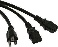 Tripp-Lite - 6' Long, NEMA 5-15P/IEC-320-C-13 Computer Cable - Black, Female, Male - Strong Tooling