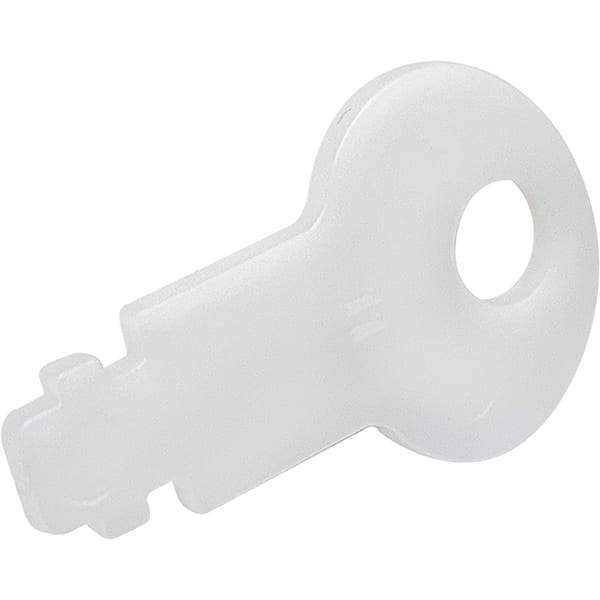 Made in USA - Paper Towel & Toilet Paper Dispenser Key - PLASTIC UNIVERSAL WHT PRO-SOURCE DISPENSER KEY - Strong Tooling