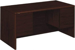 Hon - High Pressure Laminate Double Pedestal Desk - 60" Wide x 30" Deep x 29-1/2" High, Mahogany - Strong Tooling