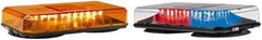 Federal Signal Emergency - Class I Joules, Variable Flash Rate, Permanent Mount Emergency Mini-Lightbar Assembly - Powered by 12 to 24 VDC, Amber & Clear - Strong Tooling