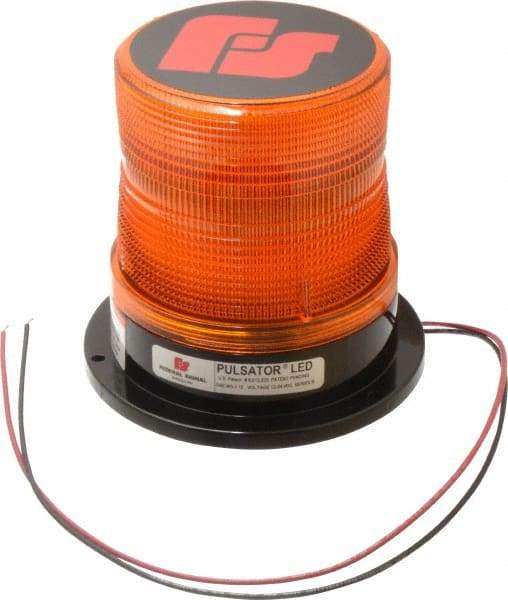 Federal Signal Emergency - Class II Candelas, Variable Flash Rate, Permanent Mount Emergency LED Beacon Light Assembly - Powered by 12 to 24 Volts, Amber - Strong Tooling