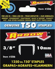 Arrow - 3/8" Wide High Carbon Steel Heavy-Duty Staples - 3/8" Leg Length - Strong Tooling