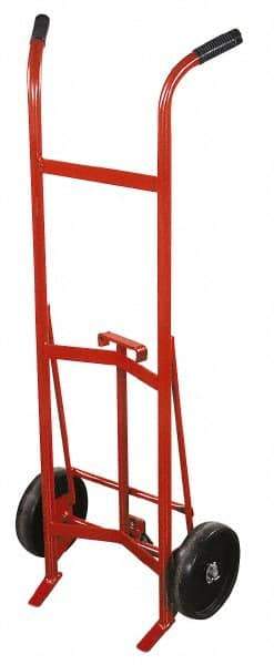 Made in USA - 30 & 55 Gal Drum Hand Truck - 25-1/2" Wide x 59" High, 2 Wheels - Strong Tooling