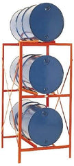 Made in USA - 3,200 Lb Load Capacity, 30 & 55 Gal Drum Storage Rack - 60" Wide x 48-1/2" High - Strong Tooling