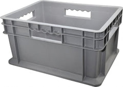 Akro-Mils - 0.89 Cu Ft, 83 Lb Load Capacity Gray Polyethylene Tote Container - Stacking, 15.8" Long x 11.8" Wide x 8.3" High - Strong Tooling